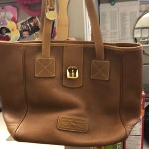 Dooney and Burke brown leather tote bag